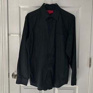 $5 Bergamo New York Men’s Black Long Sleeve Button Down Dress Shirt Size Large